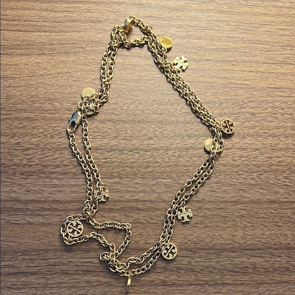 Tory Burch logo necklace, 18”